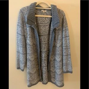 Long, Knit Wool, Button-Up Cardigan Sweater
